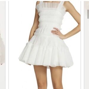 Aje Jacinto Pleated Tulle Dress